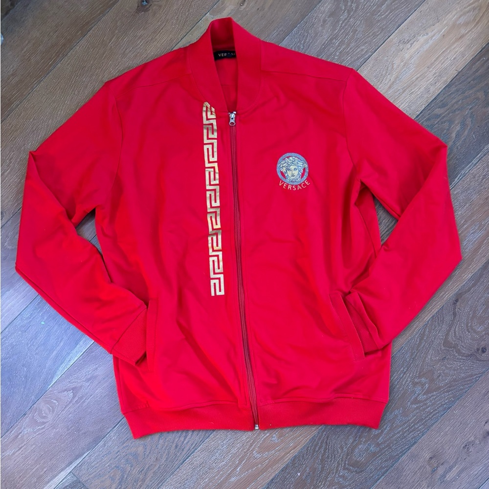 Versace zip up sweater.